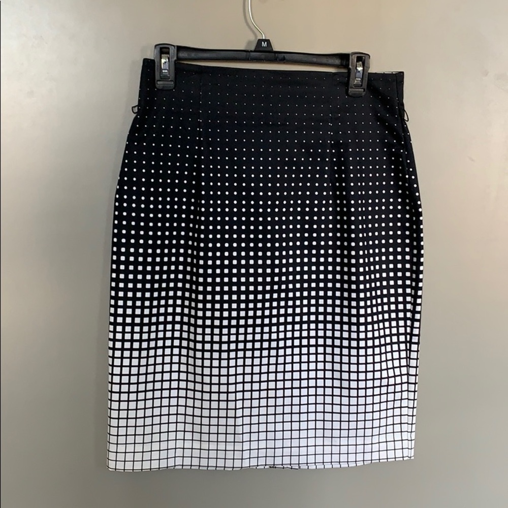 Black and White Pencil Skirt